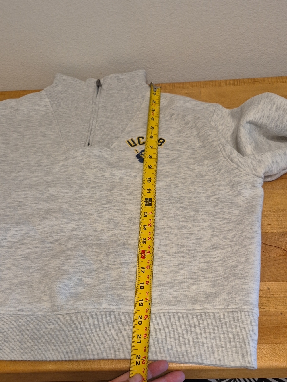 League 91 Gray Recycled Material UCSB Pullover Sweater - Picture 8 of 12